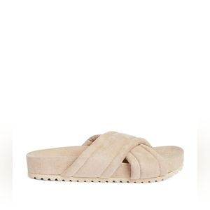 VARLEY Quilted Ronley Slides Taupe